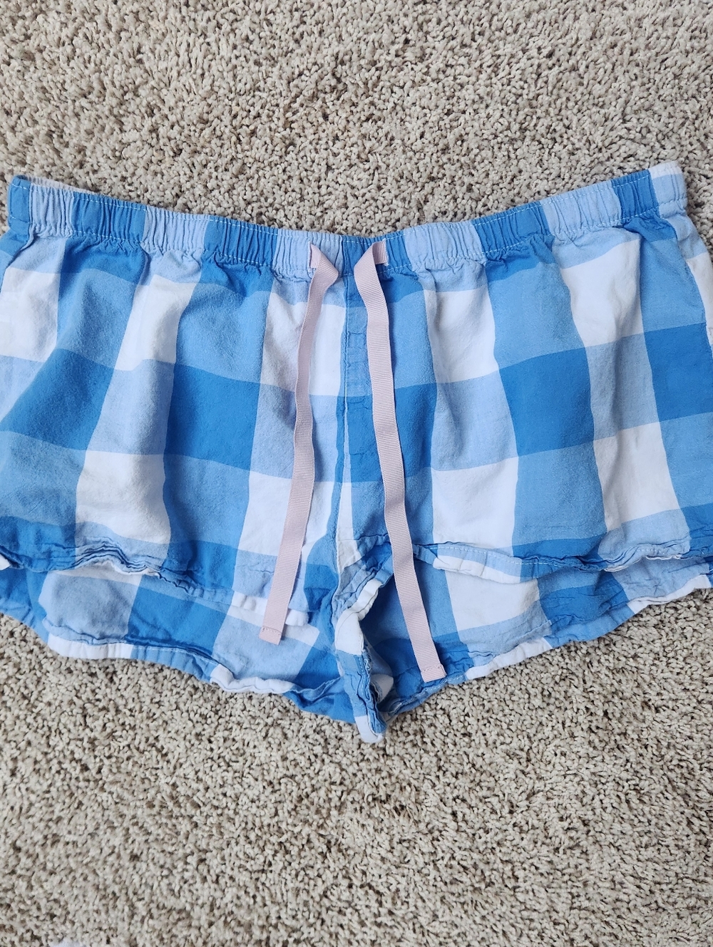 Old Navy Women's Blue Flannel Plaid Pajama Shorts Size M